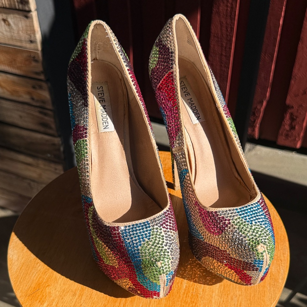 Steve Madden Colorful Sequin Heels
